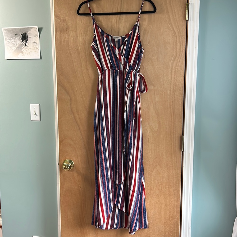 Multi-colored midi dress